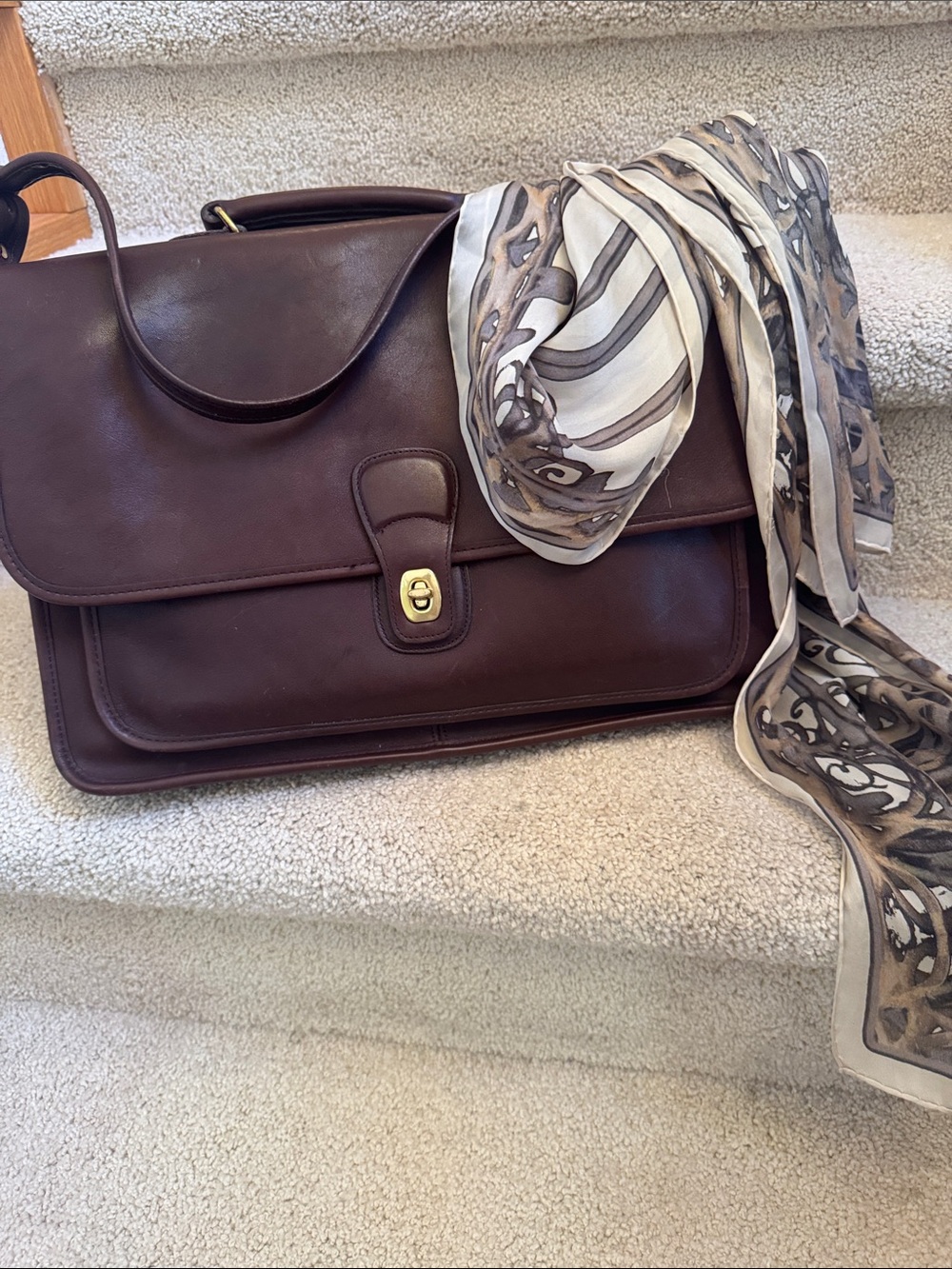 COACH CLASSIC BRIEF BAG in Dark COCOA Brown VINTAGE COLLECTIBLE LIKE NEW
